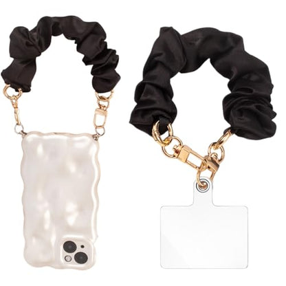Phone Wrist Strap, Scrunchie Phone Lanyard with Tether Tab,Anti-Drop Hands-Free Wrist Strap (H) - color: H