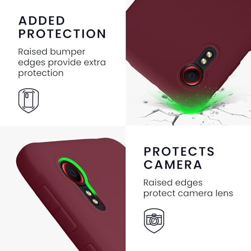 kwmobile Case Compatible with Samsung Galaxy Xcover 5 Case - Soft Slim Protective TPU Silicone Cover - Bordeaux Violet - color: bordeaux violet