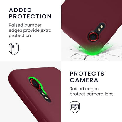 kwmobile Case Compatible with Samsung Galaxy Xcover 5 Case - Soft Slim Protective TPU Silicone Cover - Bordeaux Violet - color: bordeaux violet