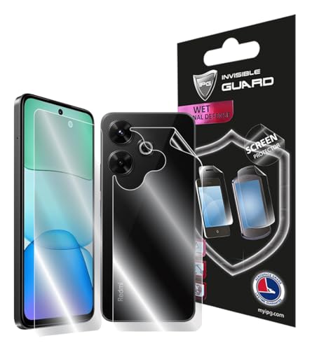 IPG for Xiaomi Redmi 13 - Poco M6 Full Body (Screen + Back Protector) Hydrogel Protector Invisible Touch Screen Sensitive Ultra HD Clear Film Anti Scratch Skin Guard - Smooth / Self-Healing / Bubble -Free for Full Body