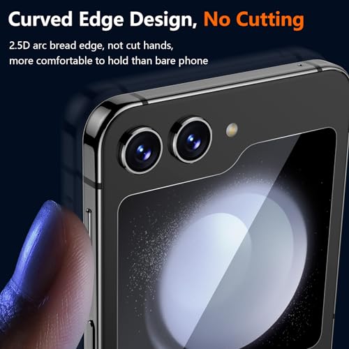 Front Screen Protector for Samsung Galaxy Z Flip 5, 9H Tempered Glass Film, Anti-Scratch, HD Clear,3 Packs - size: Galaxy Z Flip 5