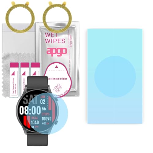 2X apgo HD HQ Flex Ultra-Clear Screen Protector for Kieslect KR, Hydrogel Film, Flexible, Soft TPU with Positioning Layer Easy Installation
