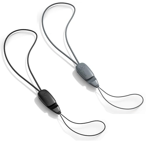 E-Tree 2 Pack Multi-Purpose Wrist Lanyard Hand Strap for Cell Phone Case Camera Airpods Keys Keychain Keys USB Flash Drive - color: Black & Grey