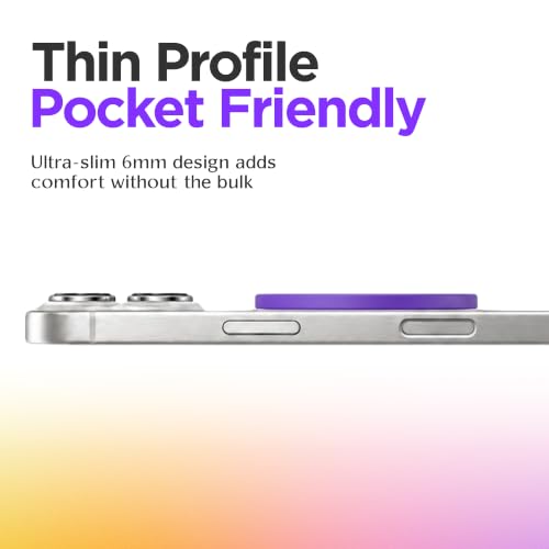 FELONY CASE - Purple MagSafe Ring Grip and Stand - Version 2.0 - Improved Stronger Magnet, Magnetic Phone Ring Holder for MagSafe Compatible iPhone 17, 16, 15, 14, 13,12, Pro, Pro Max- Drop Protection - color: Purple