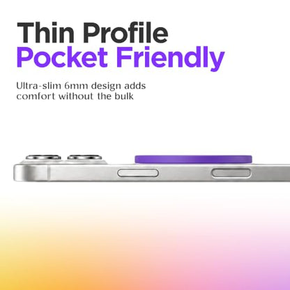 FELONY CASE - Purple MagSafe Ring Grip and Stand - Version 2.0 - Improved Stronger Magnet, Magnetic Phone Ring Holder for MagSafe Compatible iPhone 17, 16, 15, 14, 13,12, Pro, Pro Max- Drop Protection - color: Purple