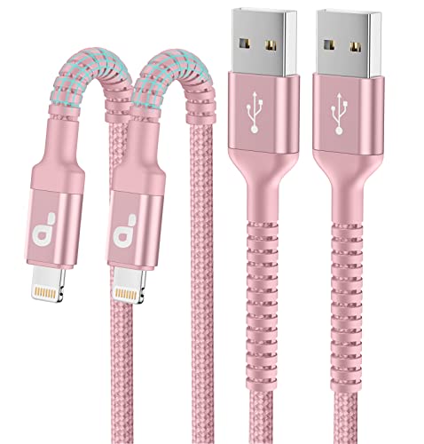 iPhone Charger Cable 3FT 2Pack USB to Lightning Cable Extra Durable Braided - color: Pink, size: 3FT, style: USB A to Lightning
