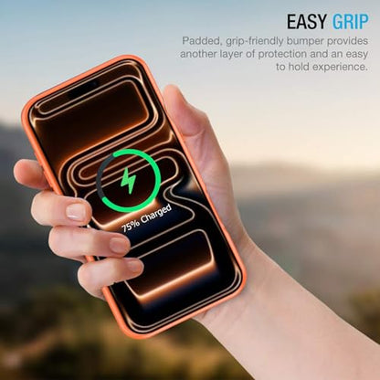 Battery Case for iPhone 17 Pro Max, Enhanced 12000mAh Portable Protective Wireless Charging Case Support Carplay Compatible with iPhone 17 Pro Max (6.9 inch) Rechargeable Battery Charger Cover(Orange) - size: iPhone 17 Pro Max