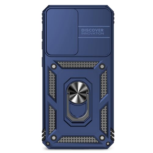 for Samsung Galaxy A36 5G Case with Slide Camera Cover HD Screen Protector [Military Grade 16ft. Drop Tested] Magnetic Ring Holder Kickstand Protective Phone Case for Galaxy A36 5G 2025, Navy Blue - color: Navy Blue w/ Slide Camera 2nd gen. Military Grade