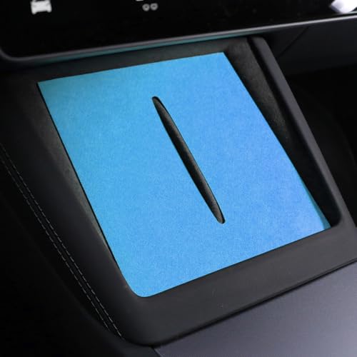 Suede Wireless Charger Pad for Tesla Model 3 24-26 Model Y 25-26 Blue - color: Blue