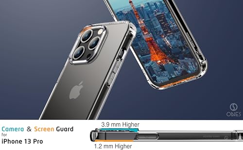 ONES for 13 Pro Case Clear,Slim Soft TPU Silicone Cover, Military Drop Protective Thin Phone Bumper Case with Shockproof Airbags, Yellowing Resistant Transparent - color: HD High Transparency, size: iPhone 13 Pro