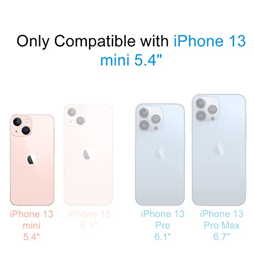 for iPhone 13 mini Clear Card Case, Protective Shockproof TPU Thin Slim Wallet Case with Card Holder Compatible with Magsafe - size: iPhone 13 Mini