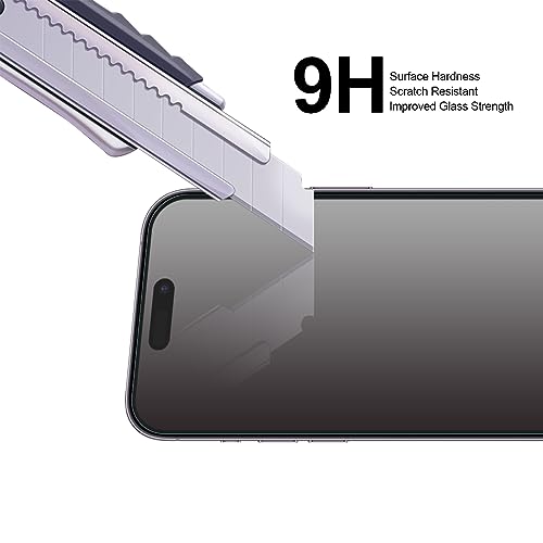 Supershieldz (2 Pack) (Privacy) Anti Spy Screen Protector Designed for iPhone 16 / iPhone 15 (6.1 inch) Tempered Glass, Anti Scratch, Bubble Free
