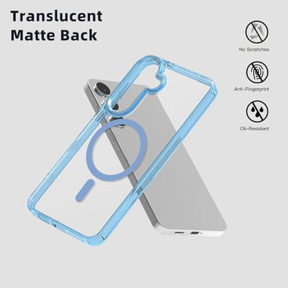 Lunivop for Samsung Galaxy s25 Case Hard [Compatible with Magsafe Wireless Charging] Yellowing Resistant Magnetic Cover Clear para S 25 6.2 '' 5G 2025 Rugged Best Phone Cases Light Blue - color: Light Blue, size: Compatible with Samsung Galaxy S25