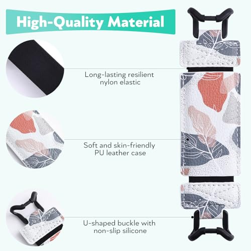 Secure Hand Strap for Kindle and Tablet - High Elasticity Finger Grip Holder Accessories for 6-8 Inches E-Book Tablet. - color: Bohemian Leaves