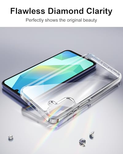 HOOMIL Case for Samsung Galaxy A16, Non-Yellowing, Drop Protection, Anti-Scratch Transparent Hard Back Phone Cover - Crystal Clear - color: Clear, size: A16 5G