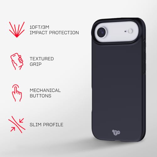 Tech21 EvoLite Case for iPhone 17 Air – Black | Slim Protective Case | Impact Protection | Wireless Charging Compatible - color: Black, size: iPhone 17 Air