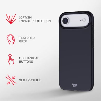 Tech21 EvoLite Case for iPhone 17 Air – Black | Slim Protective Case | Impact Protection | Wireless Charging Compatible - color: Black, size: iPhone 17 Air