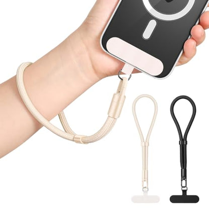 MoKo Phone Wrist Strap Anti-theft, Adjustable Phone Wrist Lanyard - color: Black+camel