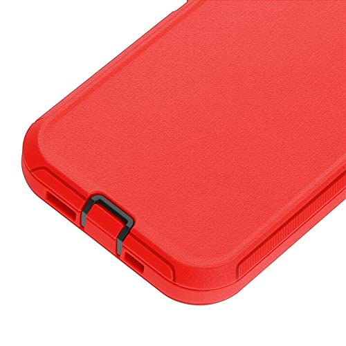 Co-Goldguard Shockproof Case for iPhone 13 with Tempered Glass Screen Protector 3 Layer Military Grade Drop Protection Heavy Duty Protection Rugged Rubber Phone Case Cover for iPhone 13 6.1 RedBlack - color: RedBlack+G