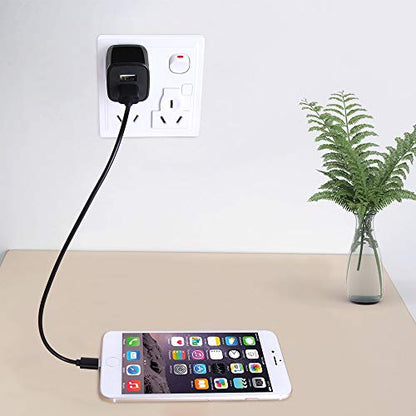 Charger Box, Charging Cube 5 Pack,Dual USB Wall Charger 5V 2A Power Adapter - color: Black-5