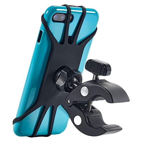 Upgraded 2026 Bicycle & Motorcycle Phone Mount - The Most Secure & Reliable Bike Phone Holder for iPhone, Samsung or Any Smartphone. Stress-Resistant & Highly Adjustable. x10 to Safeness & Comfort