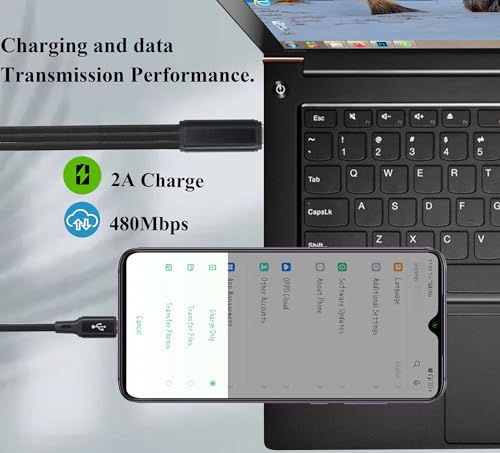 2Pack/4Ft 3 in 1 USB C Splitter Cable USB C 2.0 Male to Dual Type C Male+Micro USB Male Charge Cable 2A Fast Charge,Compatible for Most Mobile Phones and Tablets Devices(Black-2Type C+1Micro)