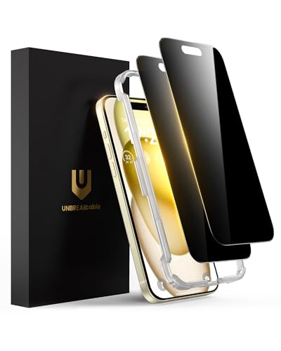 UNBREAKcable Privacy Screen Protector for iPhone 15 Plus, 2-Pack - size: iPhone 15 Plus