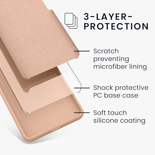 kwmobile Case Compatible with Google Pixel 7 Pro Case - TPU Silicone Phone Cover with Soft Finish - Antique Pink Matte - color: antique pink matte, size: Pixel 7 Pro