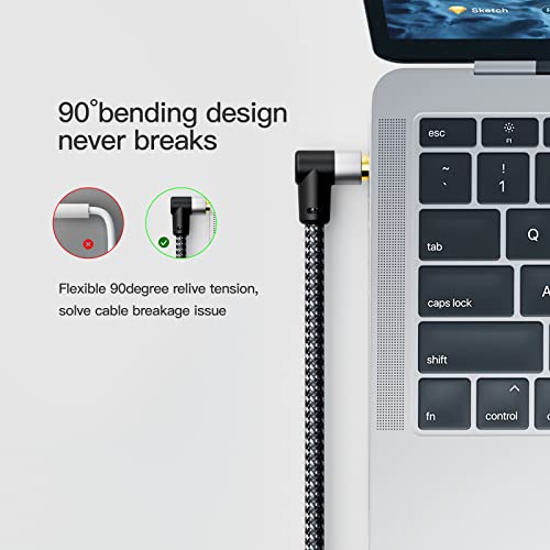 3.5mm Headphone Extension Cable Right Angle, 3.5mm Male to Female Stereo Audio Extension Cable/90 Degree Right Angle Aux Cable for Smartphones, Tablets, Media Players (6FT) - size: 6FT