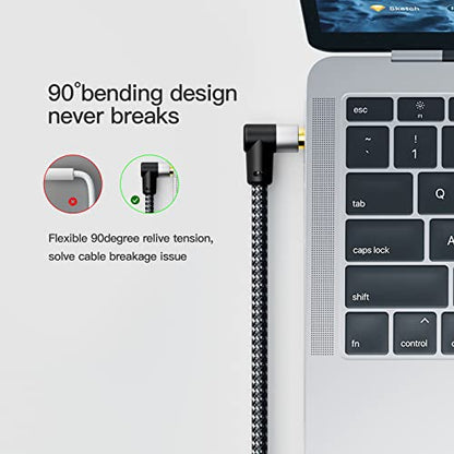 3.5mm Headphone Extension Cable Right Angle, 3.5mm Male to Female Stereo Audio Extension Cable/90 Degree Right Angle Aux Cable for Smartphones, Tablets, Media Players (6FT) - size: 6FT