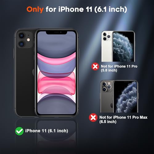 zapica Magnetic for iPhone 11 Phone Case, Black | Compatible with MagSafe, Military Grade Drop Protection, Translucent Matte Anti-Scratch Phone Cover - color: Black, size: Iphone 11 6.1''