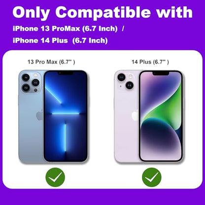 2 Pack Matte Privacy Screen Protector for iPhone 13 Pro Max/14 Plus 6.7",Anti-Glare Anti-Fingerprint,No Dazzling Anti-Spy,Smooth Responsive Touch Glass Film,Installation Frame - size: for iPhone 13 Pro Max / 14 Plus