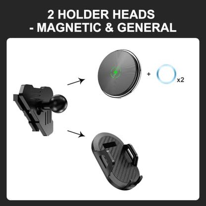 Surfcabin Wireless Charger Magnetic Car Vent Phone Mount for 2021-2026 F150 - size: Fits F150 2021-2026 with Charging-Magnetic