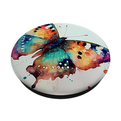 Butterfly Watercolor Illustration PopSockets Adhesive PopGrip - style: Adhesive PopGrip