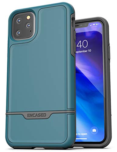 Encased iPhone 11 Pro Belt Clip Holster Case (2019 Rebel Armor) Heavy Duty Protective Full Body Rugged Cover with Holder (Turquoise Blue) - color: Blue, size: iPhone 11 Pro
