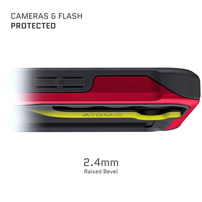 Ghostek ATOMIC slim Samsung S22 Case with Clear Back and Strong Aluminum Metal Bumper Heavy Duty Protection Lightweight Military Grade Shockproof Cover Designed for 2022 Galaxy S22 5G (6.1 Inch) (Red) - color: Red, size: Galaxy S22