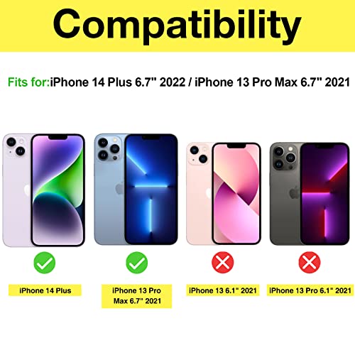 ProCase 2 Pack Screen Protector for iPhone 14 Plus/iPhone 13 Pro Max 6.7 Inch, Tempered Glass Screen Film Guard for iPhone 14 Plus 2022 / iPhone 13 Pro Max 2021, Clear - color: Clear