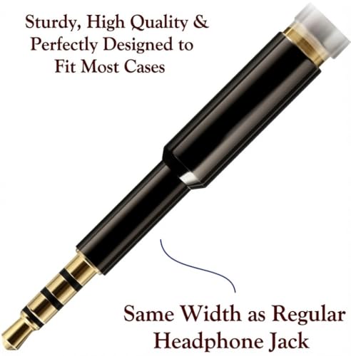 3.5mm Headphone Jack Extender, 4-Pole Audio Adapter 2-Pack | Slim / Black Color / 3.5mm Male to 3.5mm Female