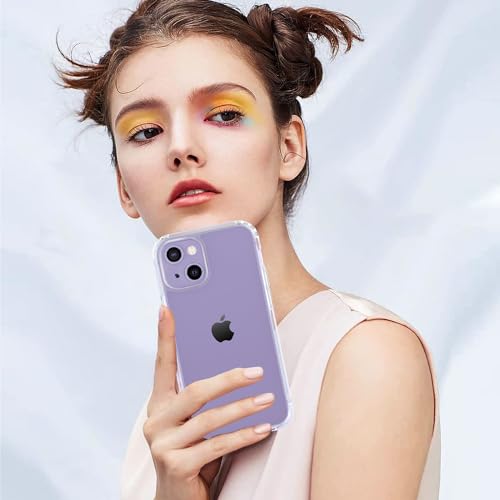 ONES for iPhone 13 mini Slim Case Clear, [PC + TPU Hybrid][Military-Grade Drop Protection][Anti-Yellowing], Shockproof Silicone Hard Cover, Transparent Case - color: HD Highly Clear, size: iPhone 13 mini