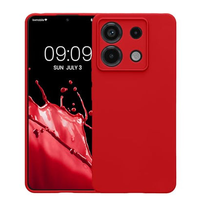 kwmobile Case Compatible with Xiaomi Redmi Note 13 Pro 5G / Poco X6 5G Case - Protective Slim TPU Phone Cover - Soft Matte Finish - Sweet Cherry - color: Sweet Cherry, size: Redmi Note 13 Pro 5G / Poco X6 5G