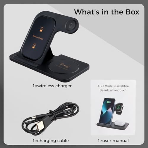 15W Fast Wireless Charging Dock, 3 In 1 Stand For Phone, Smartwatch, And Earbuds, Foldable Portable Charger For Multiple Gadgets