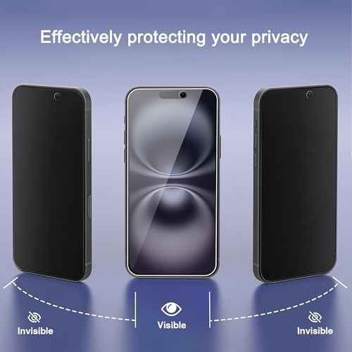 Ailun 3 Pack Screen Protector for iPhone 17 [6.3 inch] + 3 Pack Camera Lens Protector with Installation Frame and 3 Pc Privacy Screen Protector for iPhone 17