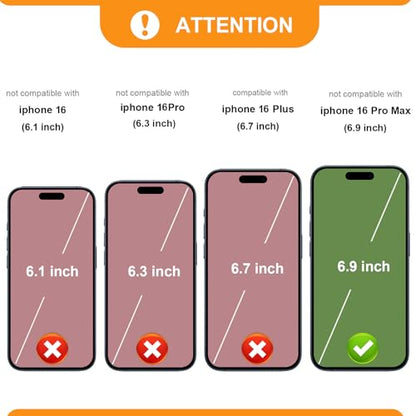 Bocasal Crossbody Wallet Case with Strap for iPhone 16 Pro Max, Green | RFID Blocking Card Slot Holder, Magnetic Flip Folio Purse Case, PU Leather Zipper Handbag Detachable Lanyard Strap 6.9 Inch - color: Green