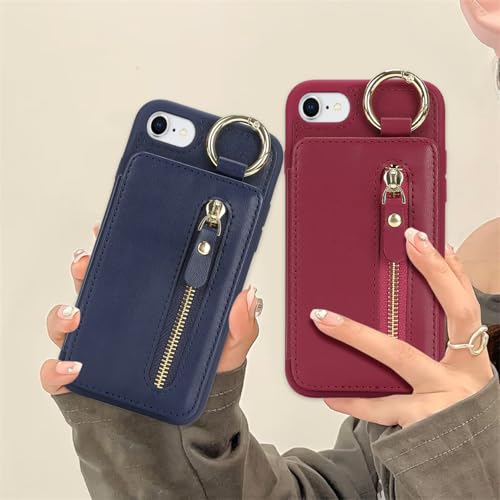 Ｈａｖａｙａ Flip Wallet Case for iPhone SE 3rd & 2nd Gen iPhone 8 & 7 - Blue - color: Blue-Ring, size: iPhone SE 3rd & 2nd Gen & 8 & 7 Case