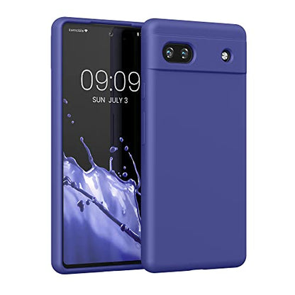 kwmobile Case Compatible with Google Pixel 6a Case - TPU Silicone Phone Cover with Soft Finish - Blue Violet - color: Blue Violet, size: Pixel 6a