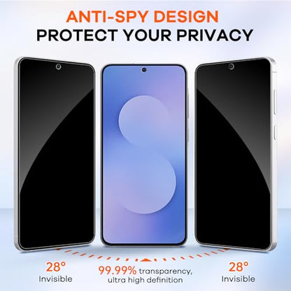 3+3 for Samsung Galaxy S25 FE 5G Privacy Screen Protector Camera Protector - size: Galaxy S25 FE Privacy