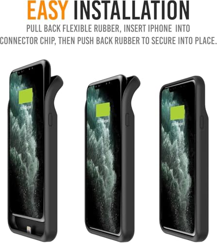 Alpatronix Battery Case for iPhone 12 Pro & iPhone 12 (6.1 inch), Strong Slim Portable Protective Extended Charging Cover with Wireless Charging, Lightning Input, Apple Pay, CarPlay- Matte Black - size: iPhone 12 Pro & iPhone 12 (6.1 inch)