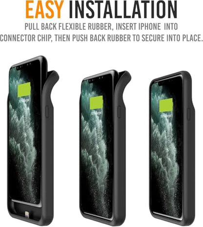 Alpatronix Battery Case for iPhone 12 Pro & iPhone 12 (6.1 inch), Strong Slim Portable Protective Extended Charging Cover with Wireless Charging, Lightning Input, Apple Pay, CarPlay- Matte Black - size: iPhone 12 Pro & iPhone 12 (6.1 inch)