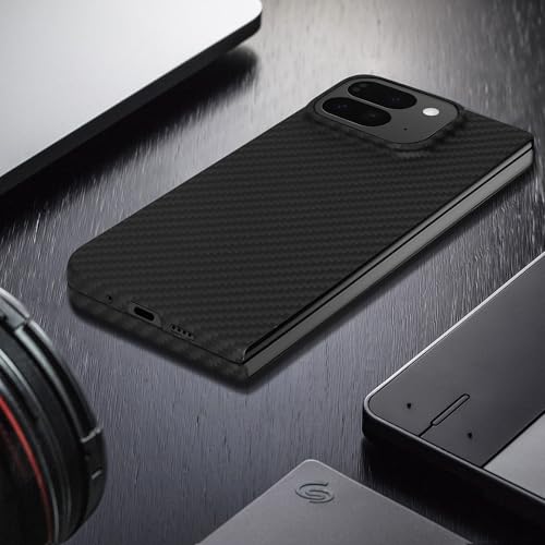 kalibri Aramid Fiber Case Compatible with Google Pixel 10 Pro Fold - Case Super Slim Strong Protective Phone Cover - Black Matte - size: Pixel 10 Pro Fold