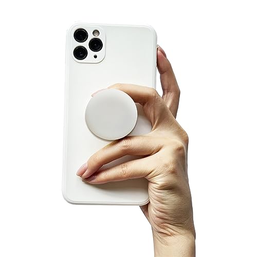 GRIPONG Cute Soft Silicone Cover Expandable Collapsible Mobile Phone Grip Stand Holder for Smartphone Tablet Cell Phone Accessory (Matt Clear) - color: Matt Clear